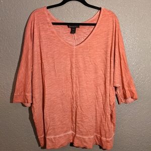 Lane Bryant Coral Pink Slouchy 3/4 Sleeve